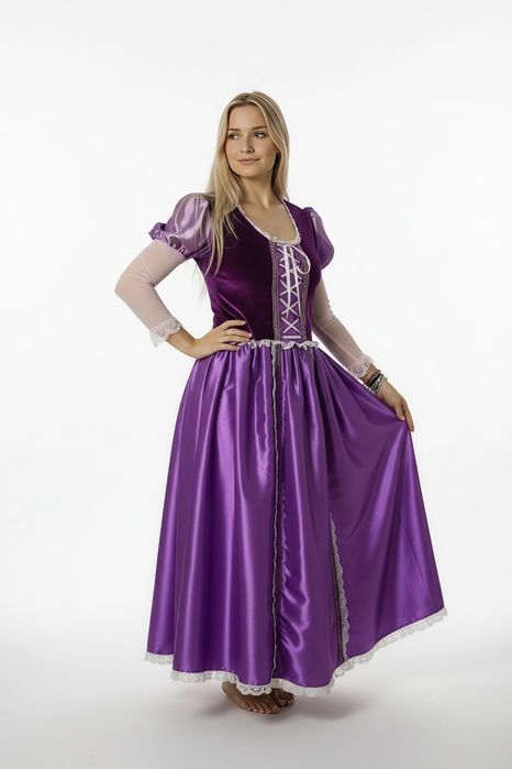 Rapunzel rochie premium de luxe  S-M-L  costum cosplay made în România