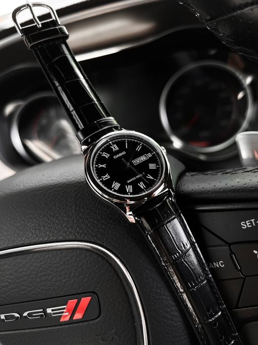 Оригинальные часы Casio на кожаном ремешке - Коробка, Документ