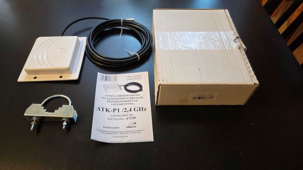 Antenă WiFi 2.4GHz 8 db panel ATK-P1/2.4GHz 5m cablu, SMA/RP, Dipol A7130
