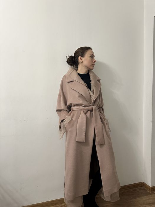 Пальто кашемир+шелк натуральный