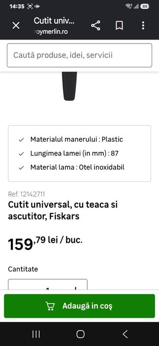 Fiskars pro+sharpener nou sigilat