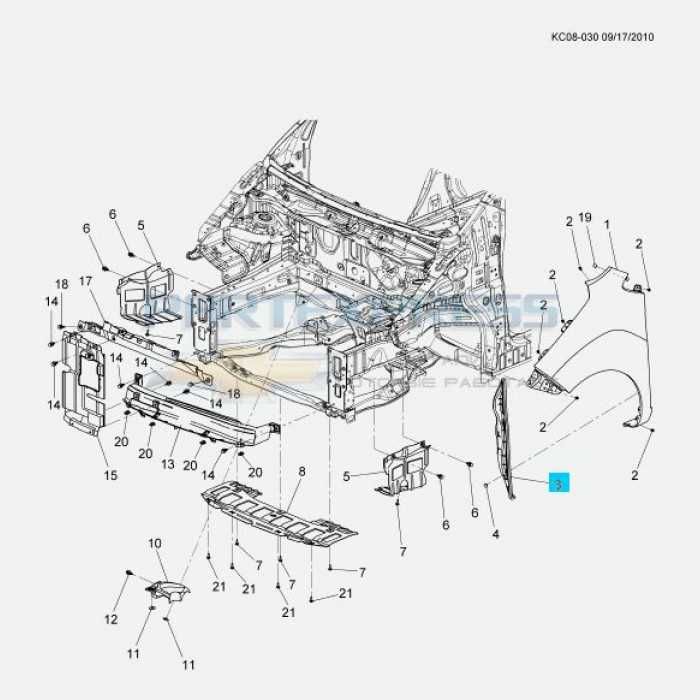 Пыльник крыла Chevrolet Spark 2010-