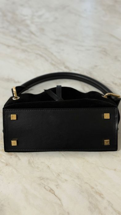 elisabetta franchi icon suede black чанта