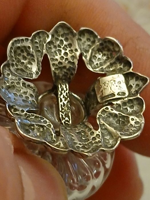 Vas sticla si argint