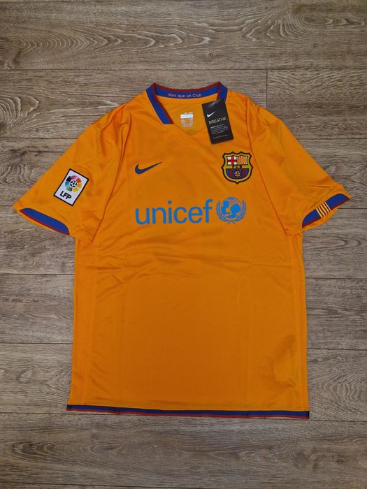 Tricou fotbal Messi Barcelona 2006/07 Away L Nike Player Version