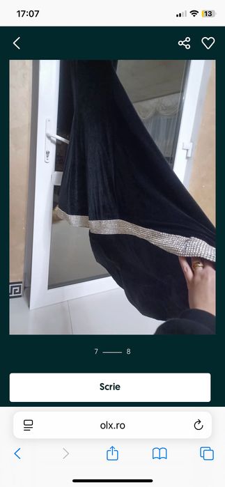 Rochie de ocazie catifea cu pietre