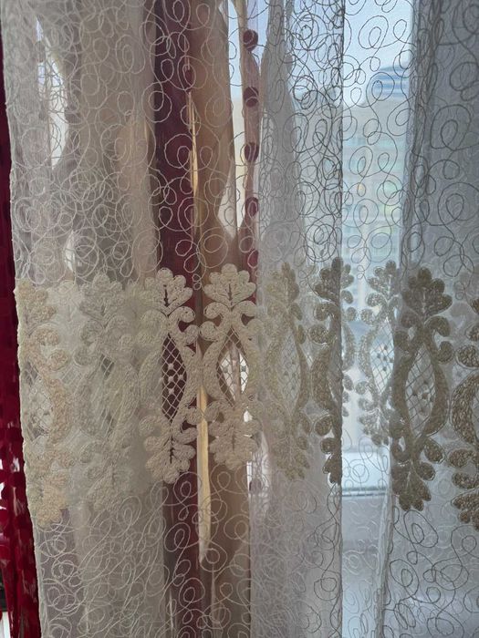 Тюль 2 штуки белая