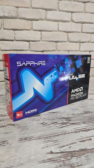 Видеокарта SAPPHIRE Pulse Radeon RX 9070 XT, 16GB, 256-bit (ЧИСТО НОВА)