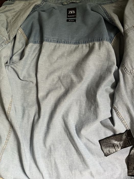 Джинсовая рубашка zara