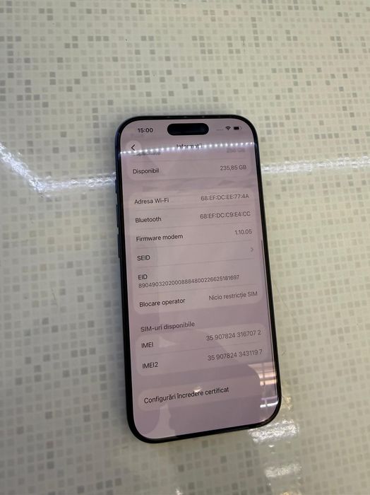 Vand iPhone 17 pro 256 gb