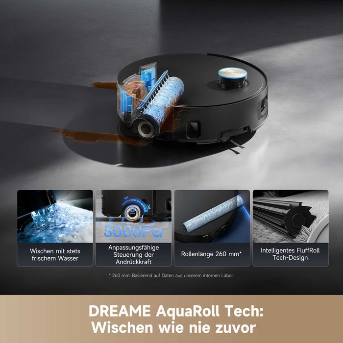 Прахосмукачка робот Dreame Aqua 10 Ultra Roller Complete Бял/черен