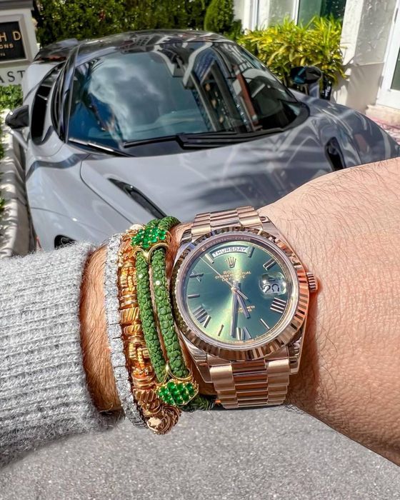 rolex daydate olive dial