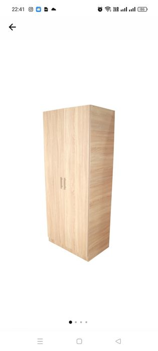 Dulap/Dressing Nefmob Ampio, 2 usi, o polită, dimensiuni 190x80x50 cm, culoare sonoma