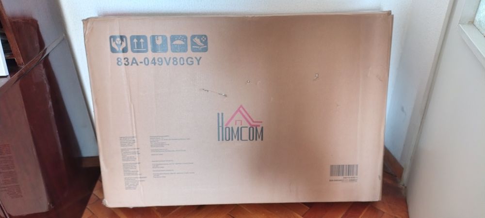 HOMCOM сгъваема маса – 120×80 см – НОВА, неразопакована маса за 4-6 души Сгъваема кухненска маса с колела  Сгъваема маса за кухня и хол 120x80x73 см