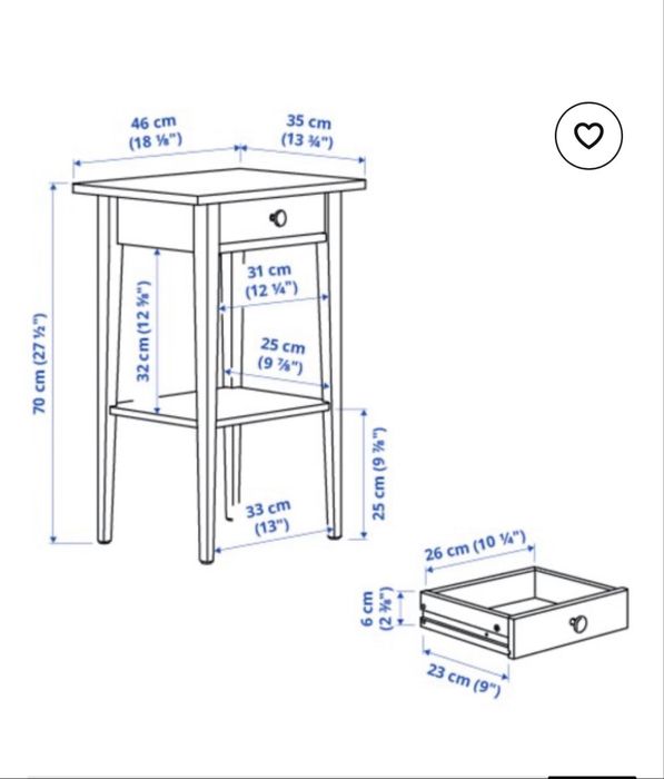 Нощно шкафче IKEA HEMNES - 2 броя