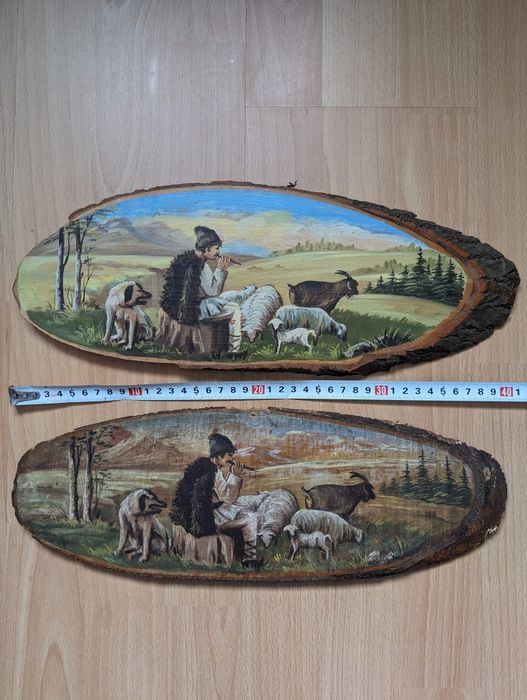 Set  7 Tablouri de lemn lucrate manual