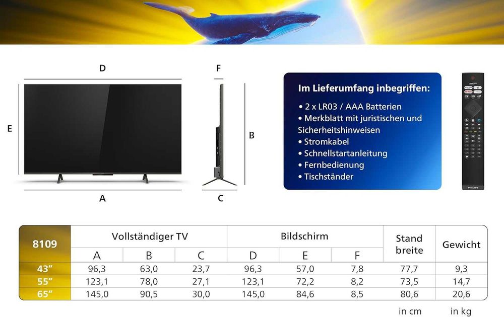 PHILIPS Ambilight 55PUS8109 4K LED Smart TV