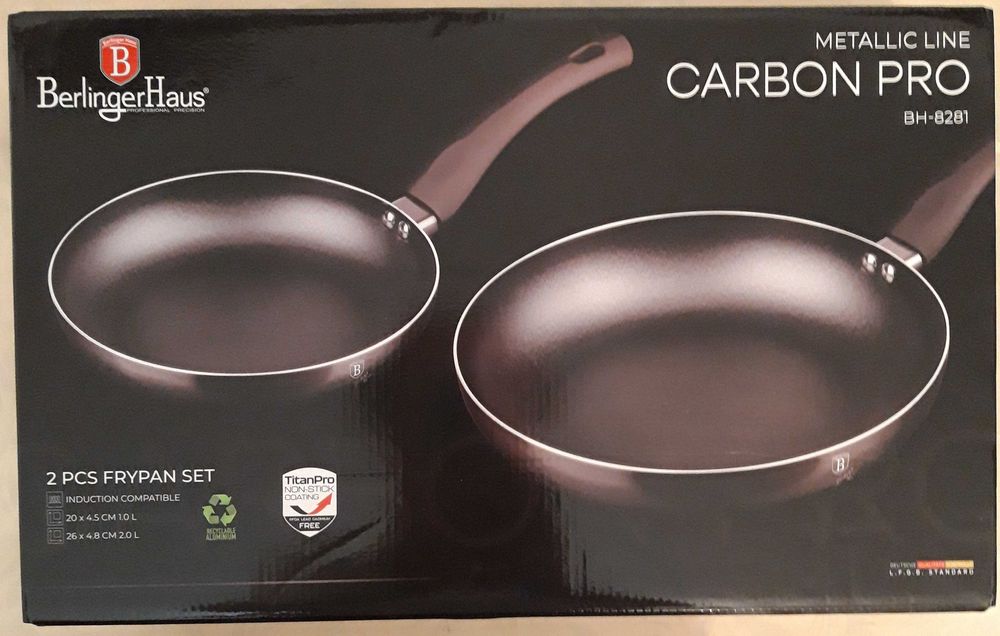 Set 2 tigai BerlingerHaus Metallic Line Carbon Pro BH-8281
