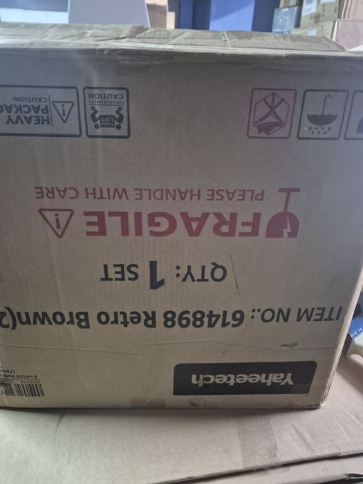 Комплект/ 2бр.бар столове Yaheetech с газов амортисьор,втртящ се на 36