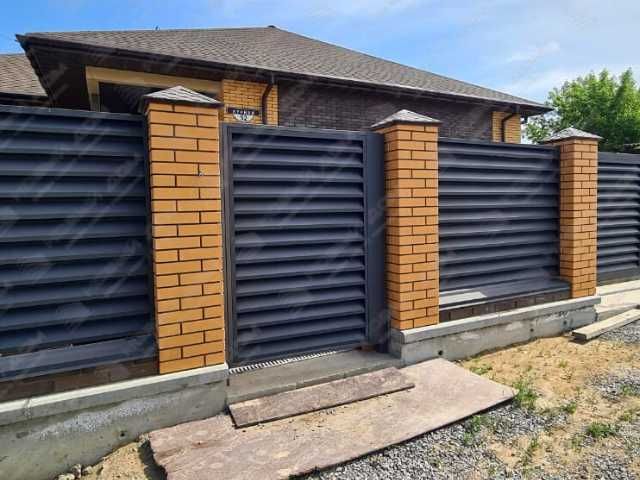 Забор жалюзи горизонтальный