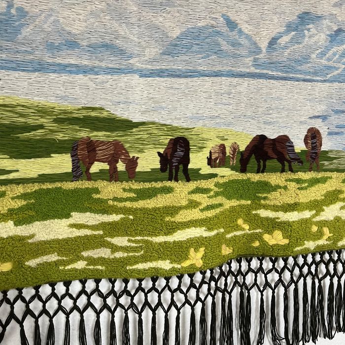 Ковёр, настенный из ламы.