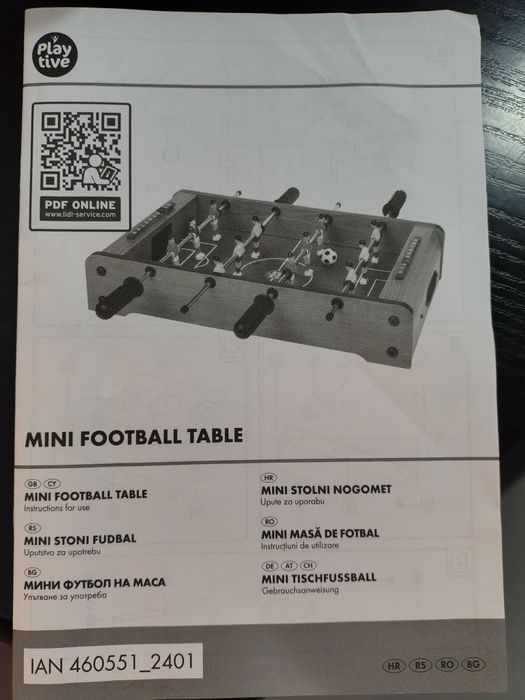 Masă fotbal mini (foosball) Playtive