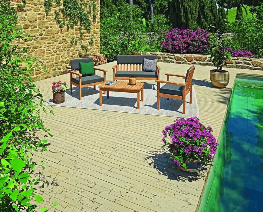 Set Mobilier 4 piese - Lemn Acacia