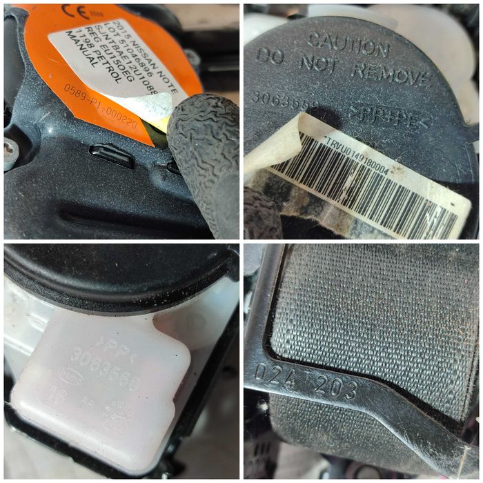 Centură de siguranță față dreapta Nissan Note E12 2014-2016 2014 1.2 Benzină Cod OEM: 868843VU0B (5D3)