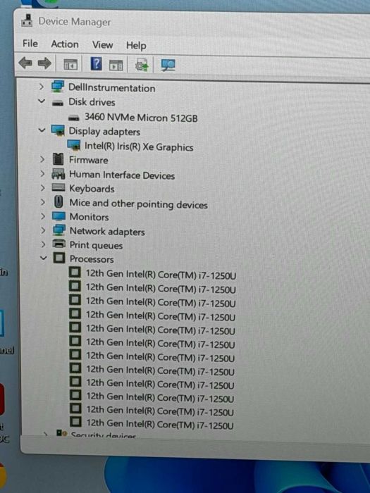 Dell XPS 9315 Intel i7-1250U/16RAM/512SSD/Iris XE Graphics/Full HD+