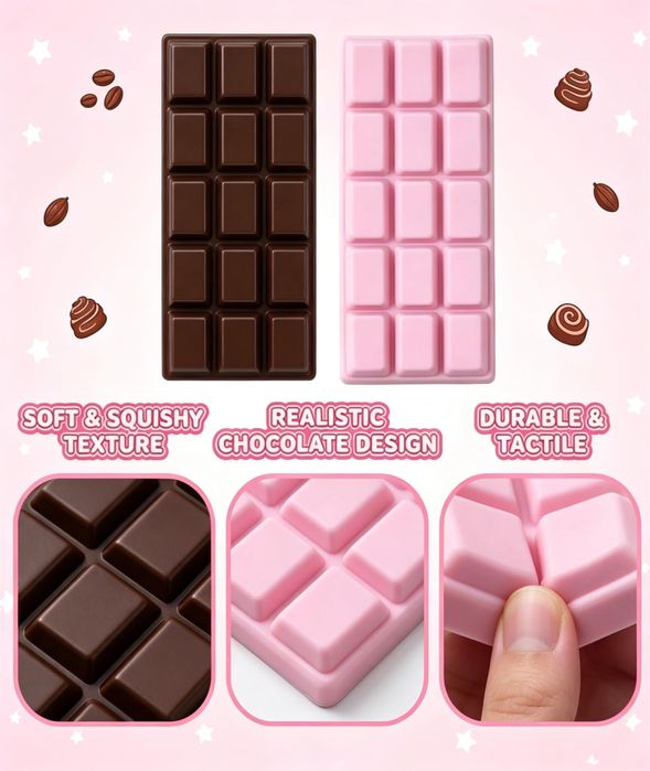 Шоколад Скуиши, Squishy Chocolate 4 цвята
