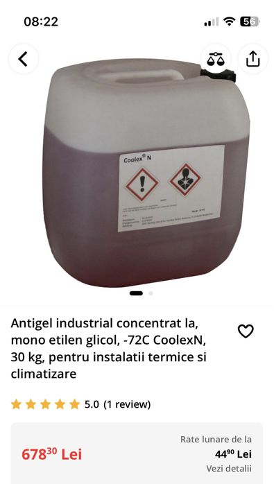Vand antigel pentru centrala CoolexN