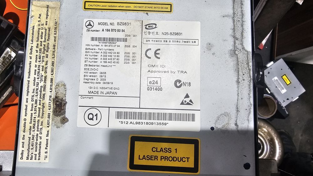 Navigatie originala Mercedes ML GL facelift cu card A1648705094 ML350