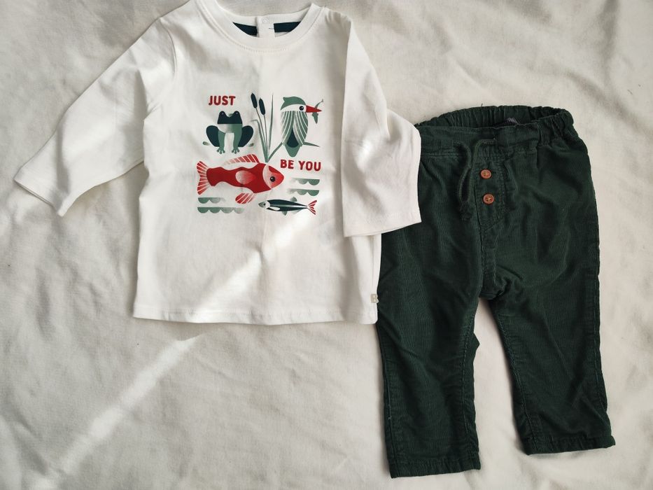 Бебешки комлектчета 6 месеца, горнище, бандани