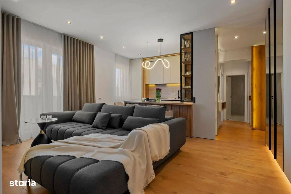 Bloc finalizat, 3 camere lux, 2 bai, laundry room + terasa 56 mp!