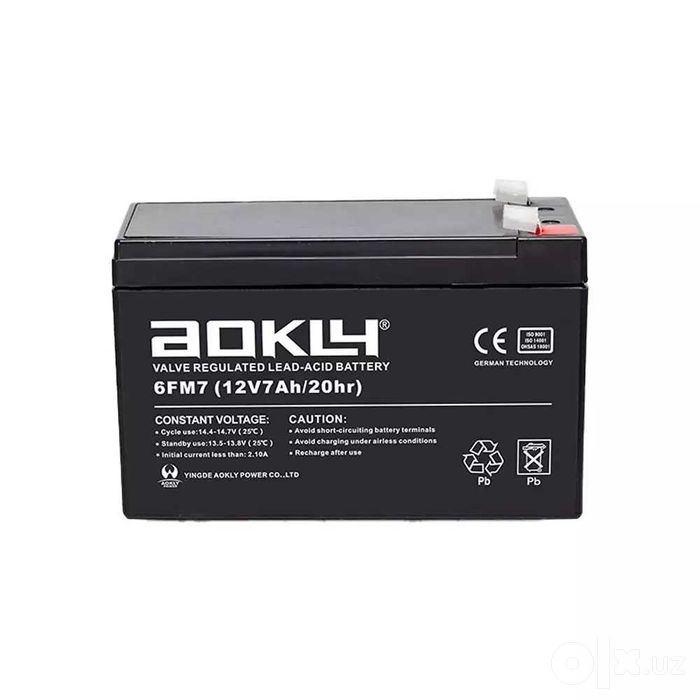 AOKLY вattery 6-FM-7 (7AH/12V) аккумуляторная батарея