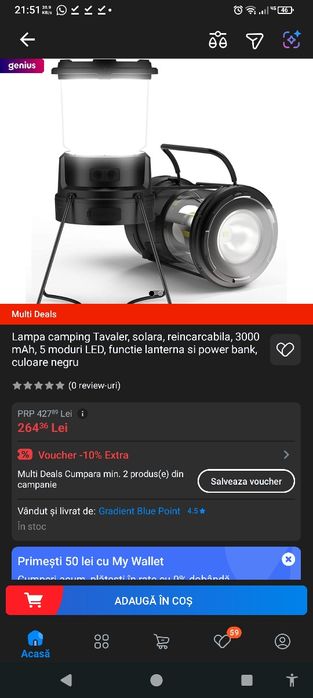 Lampă de camping