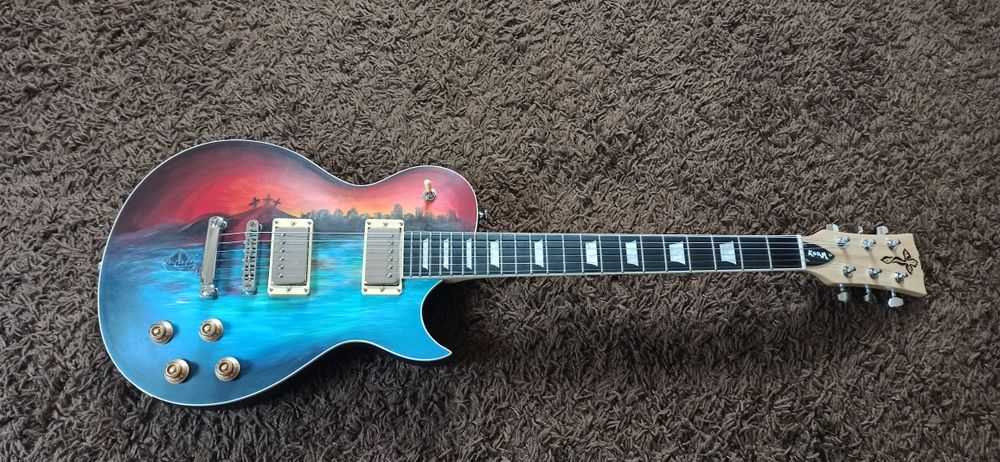 Chitara Electrica Unicat Handmade Painted