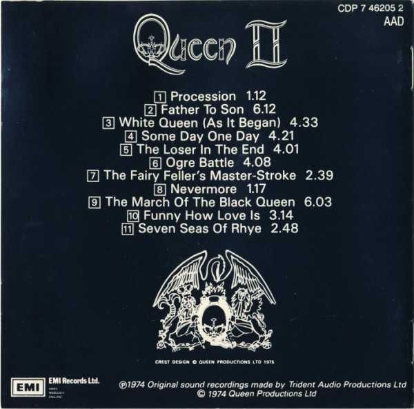 CD Queen - Queen II 1974