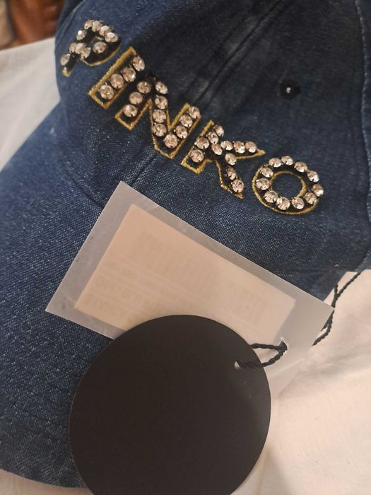 Pinko оригинална шапка от деним Пинко