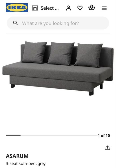Canapea extensibila Asarum Ikea