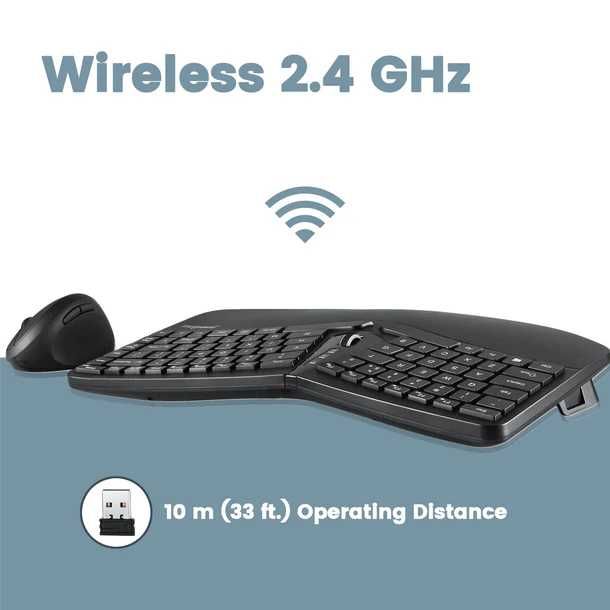 Set tastatura si mouse wireless, Perixx, Periduo-606,Negru,sigilat