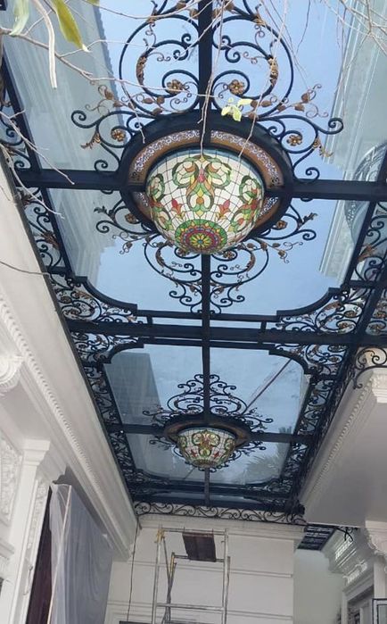 Крыша навес кровля козырьки изготовление из металла