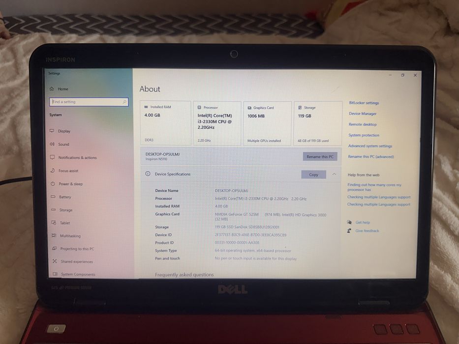 Laptop Dell Inspiron