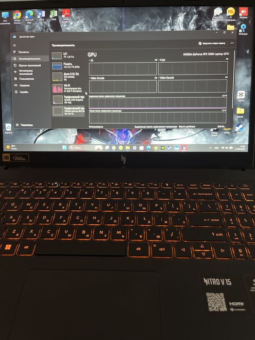 Acer Nitro V15 RTX5060(8gb) core i7 - 13620H