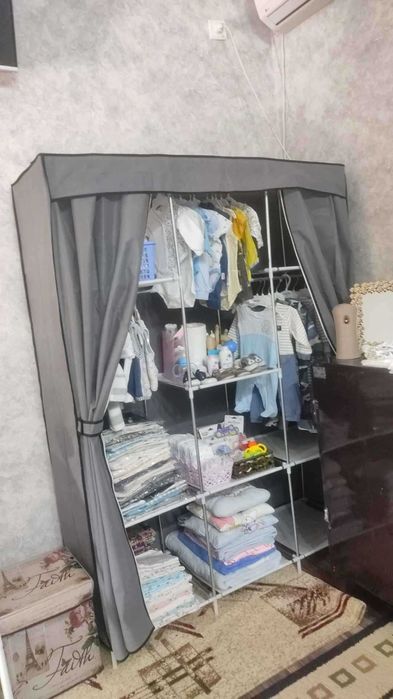 Складной шкаф-органайзер, тканевый, для вещей и обуви