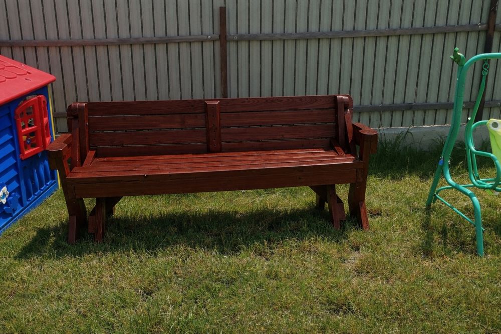 Banca lemn rabatabila, vopsita