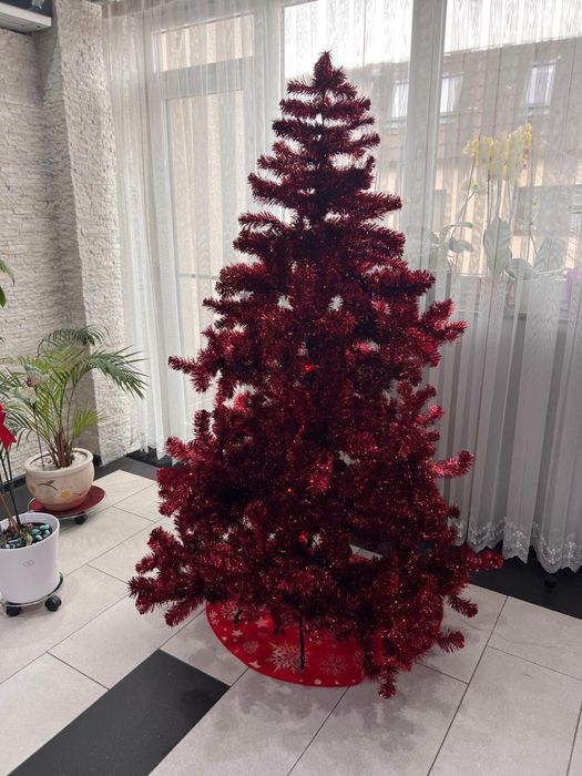 Brad de Craciun artificial rosu