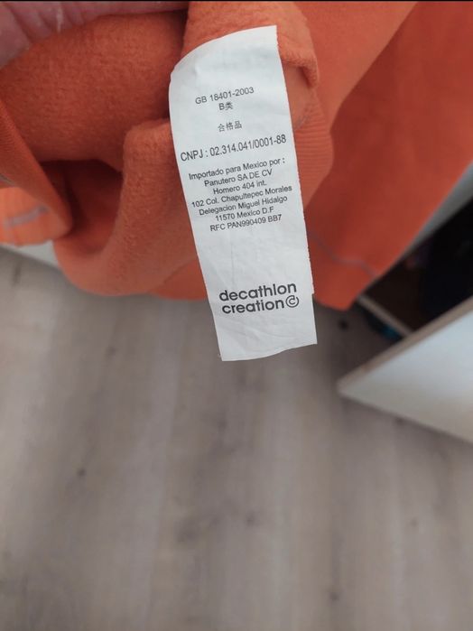 Hanorac Domyos portocaliu cu glugă, 14 ani (158–164 cm), nou