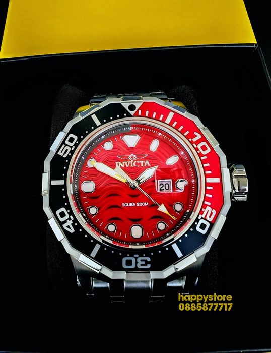 INVICTA Wave Red 52 mm, Инвикта нов ръчен часовник