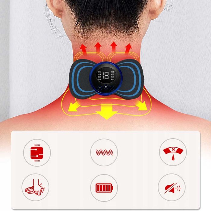 Electrostimulator muscular EMS mini abdomen gat umeri reincarcabil USB
